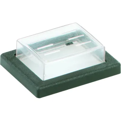 Bachmann Abdeckung Wippschalter 924.118 | Serie 22 | 2-polig | Spritzwasser- & Staubschutz | PVC-Kappe klar | schwarz