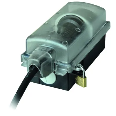 Bachmann Außensteckdose abschließbar 924.349 | IP44 | Aufputz | 1x SCHUKO | Klappdeckel | 230V 16A | schwarz