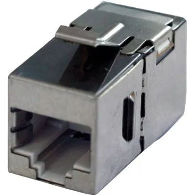 Bachmann CAT6 Kupplung 940.083 | Keystone Modul RJ45 Buchse/Buchse | geschirmt | Edelstahl