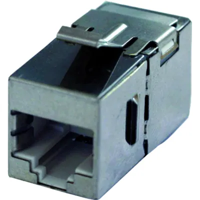 Bachmann CAT6 Kupplung 940.083 | Keystone Modul RJ45 Buchse/Buchse | geschirmt | Edelstahl