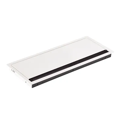 Bachmann Einbaurahmen CONI COVER 911.501 | Einbau-Tischsteckdose 6-fach | Stahlblech pulverbeschichtet | weiß RAL9010