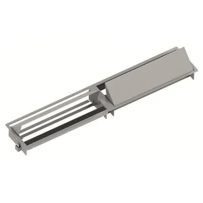 Bachmann CONI DUO Einbaurahmen 911.025 | 12-fach Steckdosenrahmen | 782x151 mm | Stahlblech | RAL9006 silbergrau