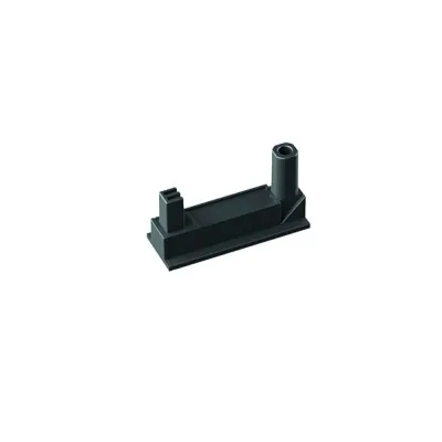 Bachmann Klebesockel-Set Desk2 918.111 | Kabelführung Tischkante | 2 Stück | Edelstahl-Optik | inkl. TESA Power Strip