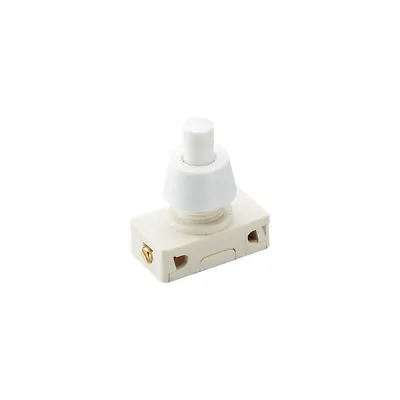 Bachmann Druckknopfschalter 924.137 | Serie 3030 | Ausschalter 1-polig | 2A 250V | Zentralbefestigung M10x1 | weiß