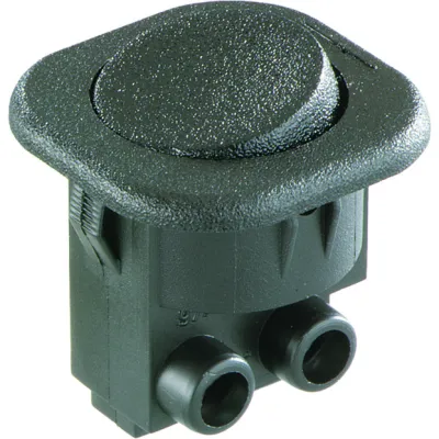 Bachmann Einbau-Ausschalter 924.133 | Wippenschalter 1-polig 6A 250V | Ø 21,7 mm | Schraubklemme | Schwarz