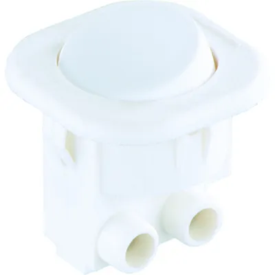 Bachmann Wippenschalter 924.134 | Einbau-Ausschalter 1-polig | 6A 250V | Schraubklemmen | Berührungsschutz | Weiß