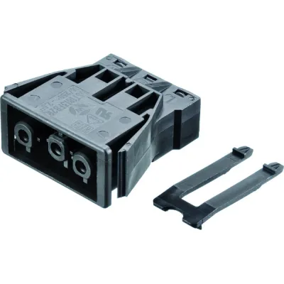 Bachmann Einbaukupplung 375.507 GST18i3 | Steckverbinder 3-polig 250V 20A | Snap-In | Federzuganschluss | IP20 | schwarz