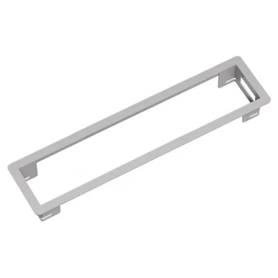 Bachmann Power Frame Einbaurahmen 317.006 | 4-fach | Steckdoseneinsatz | silbergrau RAL9006 | 283,5 x 73 mm | Stahlblech