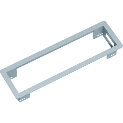 Bachmann Einbaurahmen 317.000 | Power Frame 3-fach | Arbeitsplatten-Steckdoseneinbau | Stahlblech weißaluminium RAL9006