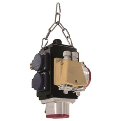 Bachmann Energiewürfel 349.311 | Stromverteiler hängend | 2x Schuko | 2x CEE 16A | 3x Druckluft | RJ45 Cat.6 | IP44