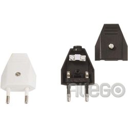 Bachmann Euro-Stecker Schraubanschluss 900.002 2x0,75qmm 2,5A 250V schwarz Bachm