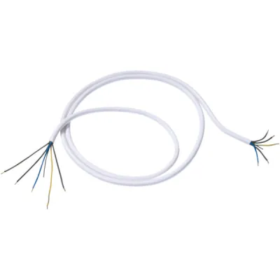 Bachmann Herdanschlussleitung 116.270 | H05VV-F 5G1,5mm² | 1,5m | Aderendhülsen beidseitig | PVC | Rundkabel | Weiß