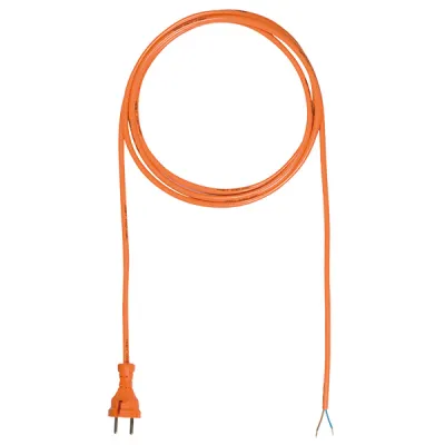 Bachmann Konturen-Zuleitung 249.875 | H07BQ-F 2x1,5mm² | 3m | CEE 7/17 auf Aderendhülsen | PUR | 10A | orange