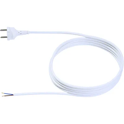 Bachmann Netzanschlussleitung 241.175 | H05VV-F 2x1,0mm² | 3m | CEE7/17 Stecker auf Aderendhülse | 10A 250V | Schwarz