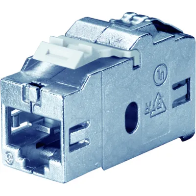 Bachmann CAT6 Kupplung 940.044 | RJ45 Buchse-Buchse | BTR E-DAT | geschirmt | Keystone | Klasse EA | silberfarben
