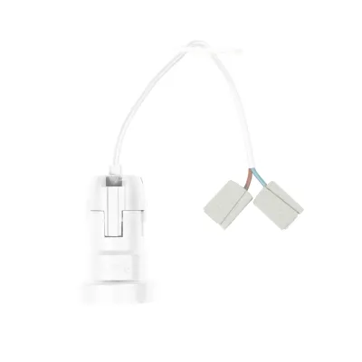 Bachmann Leuchtenfassung E27 641.1711 | Baustellenfassung mit Steckklemme | Kunststoff | 0,2m Kabel | schwarz