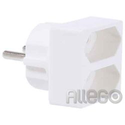 Bachmann Multistecker 921.271 Euro 2fach 2,5A 250V weiß Bachmann Multistecker 92
