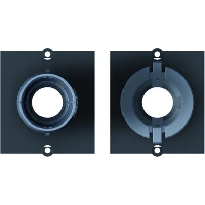 Bachmann Kabeldurchführung Rahmen 1xKBD 917.032 | Kabelauslass bis 11 mm | 2-teilig | inkl. Schrauben | Schwarz