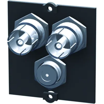 Bachmann Zentralplatte Sat TV Radio | 1xSAT BVM-8 917.030 | F-Verbinder COAX | Kunststoff matt schwarz | 37x40,2mm