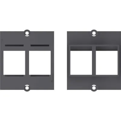 Bachmann Rahmen 2x Keystone 917.000 | Datenanschlussrahmen | Modular | Schraubmontage Torx T6 | Schwarz