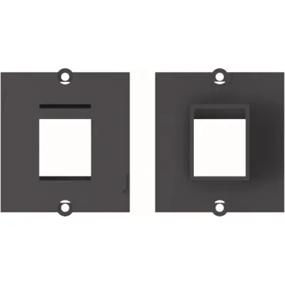 Bachmann Rahmen 1x Keystone 917.001 | Datenanschlussrahmen | modular | flexibel | Torx T6 Schrauben | schwarz