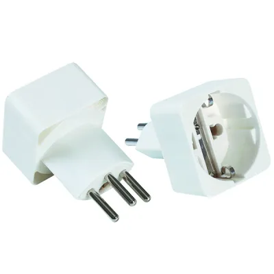 Bachmann Reisestecker Schweiz auf Schuko 921.011 | Umwandlungsstecker | Reiseadapter | Einzel | weiß