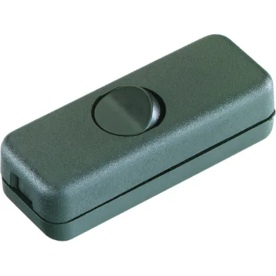 Bachmann Schnur-Zwischenschalter 924.036 | Serie 8007 | 1-polig | 2A 250V | für Flachkabel 2x0,75mm² | schwarz