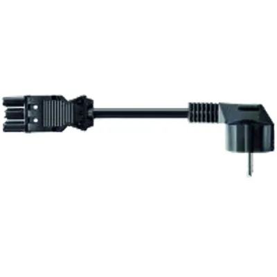 Bachmann Gerätezuleitung 375.039 | Schuko Anschlusskabel GST18 | 10m | H05VV-F 3G1,5mm² | 16A 250V | Schwarz