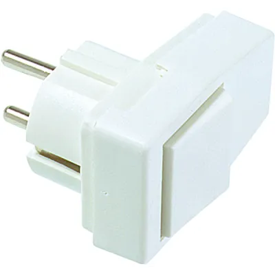 Bachmann Schutzkontakt-Winkelstecker 911.271 | Schuko-Stecker 16A | IP20 | Wippschalter | Weiß | bruchfest