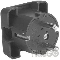 Bachmann Schuko-Winkelstecker 911.170 1,5qmm 10/16A 250V schwarz Bachmann Schuko