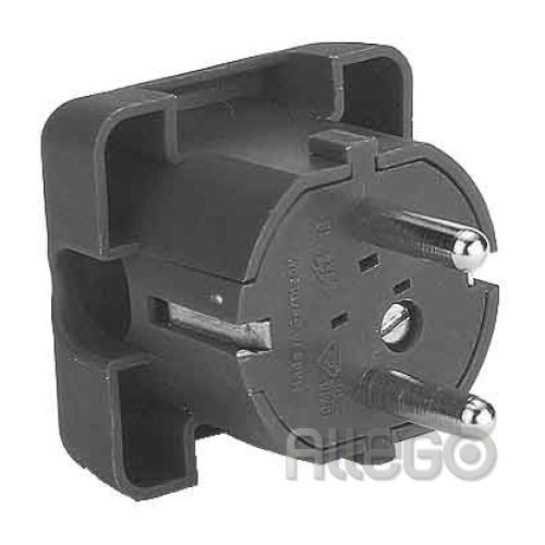 Bild: Bachmann Schuko-Winkelstecker 911.170 1,5qmm 10/16A 250V schwarz Bachmann Schuko