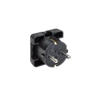 Bachmann Schutzkontakt-Winkelstecker 911.170 | Schuko-Stecker flach | 10/16A 250V | für H05VV-F 3G1,5mm² | schwarz