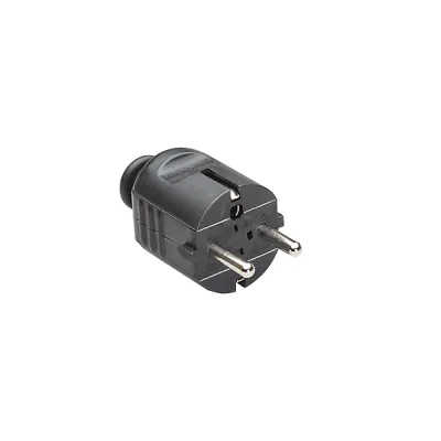 Bachmann Schutzkontaktstecker 910.170 | Schuko-Zentralstecker | 16A 250V | IP20 | Schraubklemme | schwarz