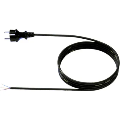 Bachmann Netzanschlussleitung 321.175 | Schuko-Stecker auf Aderendhülsen | 3m | 16A | H05RR-F 3G0,75mm²