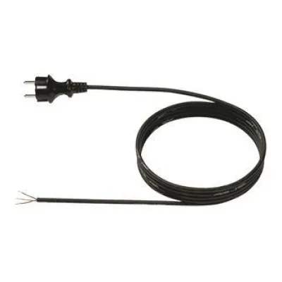 Bachmann Schuko-Zuleitung 320.174 | Stromkabel 2m H07RN-F 3G1,0mm² | 16A/250V | Spritzwasserschutz | Schwarz