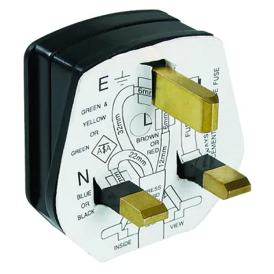 BACHMANN Schutzkontaktstecker 910.176 | England UK | 13A 250V | Thermoplast | Schraubklemme | IP20 | schwarz