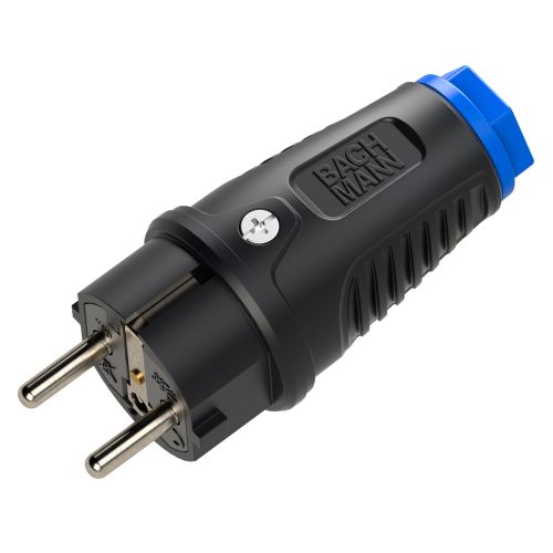 Bild: Bachmann Schutzkontaktstecker Vollgummi CEE7/7 BM0017344