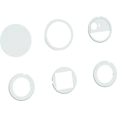 BACHMANN PIX Montagedeckel 926.103 | Schwenkdeckel Set | rund | 70x5 mm | klicken | Kunststoff | weiß RAL9010