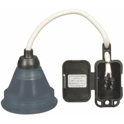 BACHMANN Silikon-Einbaustrahlergehäuse 924.355 | GU10 LED/Halogen 230V | Ø51mm | 35W | Einbautiefe 85mm | grau