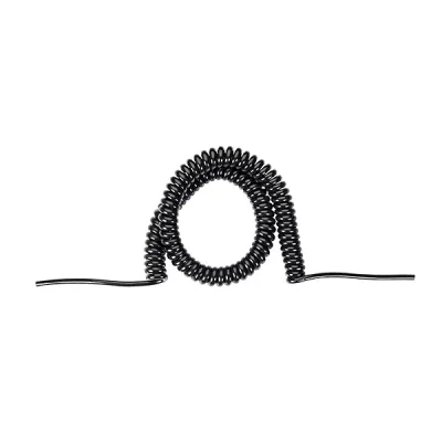 Bachmann Spiralleitung 693.180 | YMH11Y-J 5x1,5 mm² | PUR Kabel 2,5 m | 5 Adern feindrähtig | schwarz