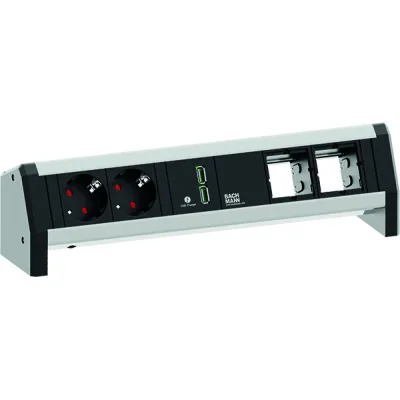Bachmann Steckdoseneinheit DESK 902.0183 2xSchuko 1xUSB Charger 2xABD GST18Bachm