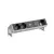 Bild: Bachmann Steckdosenleiste DESK2 902.428 | 2x Schuko | USB Doppelcharger | Custom Modul | Edelstahl | Schwarz | 0,2m
