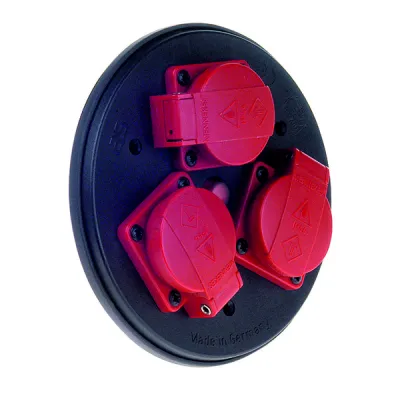 Bachmann Steckdoseneinsatz 3fach m.Deckel 910.105