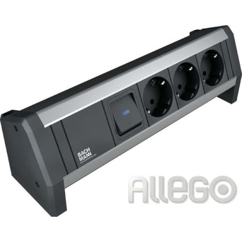 Bild: Bachmann Steckdosenleiste 3xSchuko schwarz 902.0050