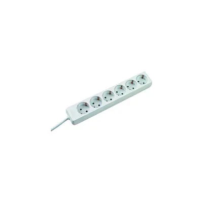 Bachmann Steckdosenleiste 6-fach 381.241S | 1,5m Kabel | Kinderschutz | Schutzkontakt-Winkelstecker | IP20 | Weiß