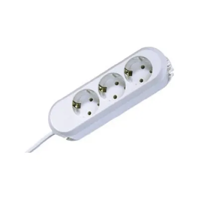 Bachmann Steckdosenleiste 3-fach 387.271 | Schuko Mehrfachsteckdose 3m | 1,5mm² H05VV-F | Kinderschutz | Weiß