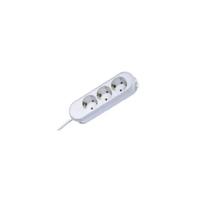 Bachmann Steckdosenleiste 3-fach 387.271 | Schuko Mehrfachsteckdose 3m | 1,5mm² H05VV-F | Kinderschutz | Weiß