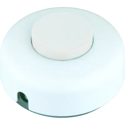 Bachmann Tret-Zwischenschalter 924.059 | Ausschalter 1-polig | Schnurschalter Serie 5062 | 2A 250V | weiß