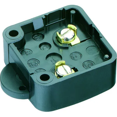 Bachmann Truhentaster 924.072 Serie 5120 | Einbau-Drucktaster Öffner 1-polig | 2A 250V | Schraubklemmen | schwarz