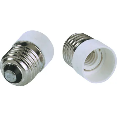 Bachmann Umwandlungsfassung 730.005 | Lampenfassung Adapter E27 auf E14 | Messing Gewinde | Kunststoff isoliert | Weiß